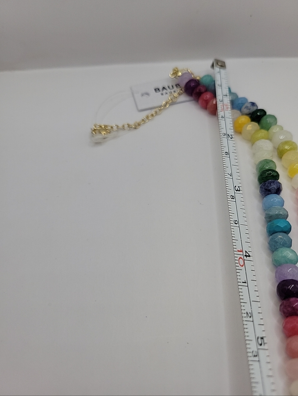 Baublebar Nwt Rainbow Beaded Necklace with Gold Initial S - Picture 6 of 8